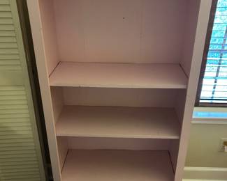 Pink Bookcase  29”w 13.5”d 58.75”t
