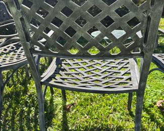 (4) Cast Aluminum Chairs
20”w 17” d 32”t.  
