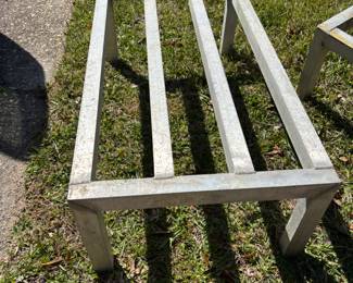 Aluminum Dunnage Racks: 3 sizes
(2) 60”L 20”w 12” t.   $120.00 each
49”L 20”w 12” t $100.00
36”L 20”w 12” t $80.00