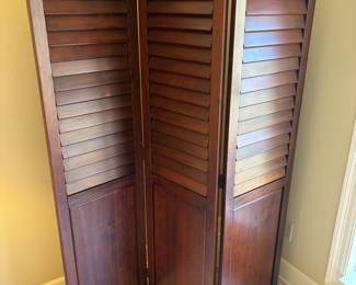 3 Panel Room Divider w/Shutters
54”w 1” d 68.25”t.     $300.00