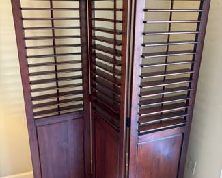 3 Panel Room Divider w/Shutters
54”w 1” d 68.25”t.     $300.00