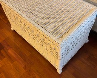 White Wicker Trunk 36”w 21.5”d 22”t
$ 150.00