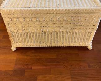 White Wicker Trunk 36”w 21.5”d 22”t
$ 150.00