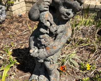 Concrete Cherb Statue 9” w 24”t
