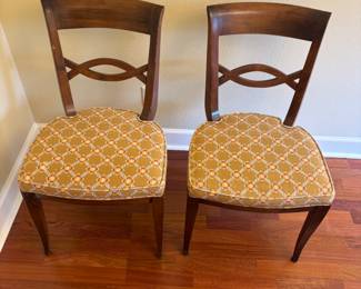 (2) Vintage Biedermeier Style Chairs
19”w 18”d 33.5”t    $200.00 pair