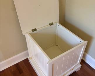 White Wood Storage Table
21.5” x 21.5” x 22”t.   $60.00