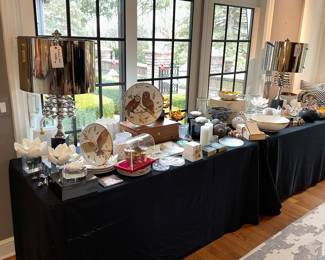 tables of items in the family room