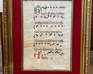 17th century antiphonal on vellum, ca. 1650