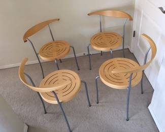 Stackable 1970s Magnus Oleson Danish "Partout" chairs