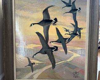 Very large Benjamin Titsworth oil painting, 1949, easily his best painting