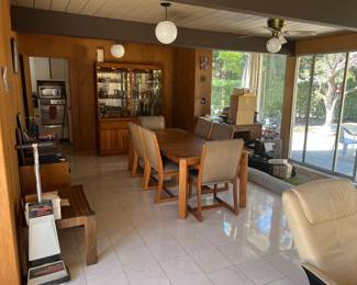 MCM dining room set available after escrow. Down payment takes it after staging.
