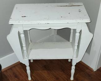 Vintage Side Table with Magazine Holders. 