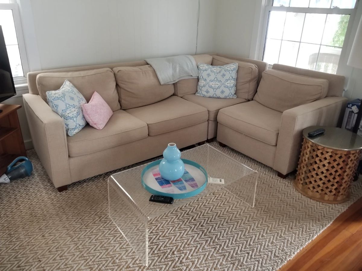 Nice neutral sectional sofa by West Elm