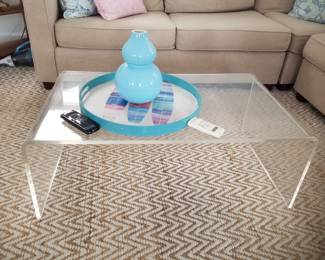 Lucite coffee table