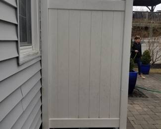 Vinyl outdoor shower surround