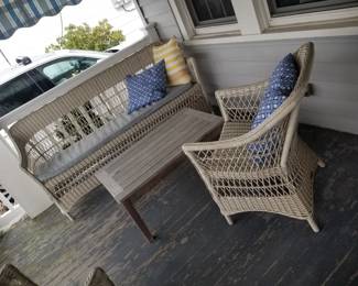 Pretty porch furniture - 4 chairs available; one couch
