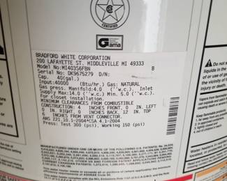 40-gallon GAS hot water heater