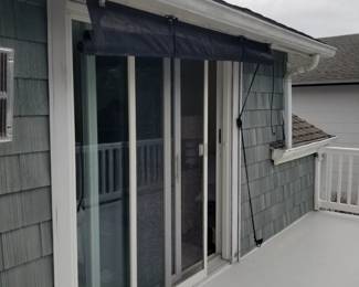 Sliding glass doors; sun shade