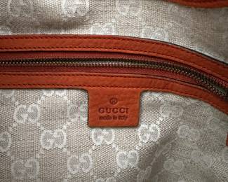 Gucci Orange Suede Stirrup Handbag