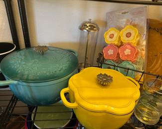 Pioneer Women Enamel Dutch Oven and Various Kitchenware