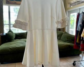 Ted Baker Cream Ruffle Sleeve Dress - Size 5