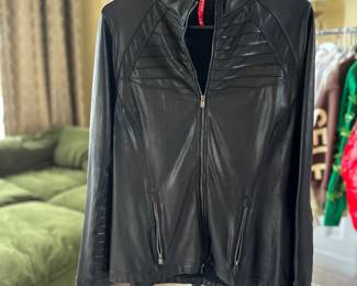 Spanx Faux Leather Moto Jacket - Size Large