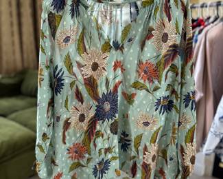 Spartina Floral Blouse Size XL