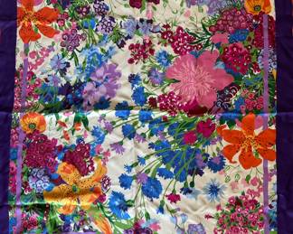 Gucci Ken Scott Floral Print Silk Scarf