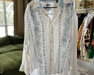 Tommy Bahama Men’s Floral White Button Down - Size Medium