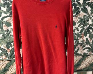 Ralph Lauren Red Long Sleeve Shirt Size Large