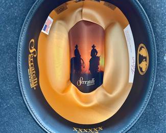 Serratelli Black Beaver Felt Cowboy Hat - Size 7 1/8