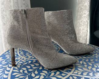 Gianni Bini Rhinestone Heel Boots - Size 9.5M