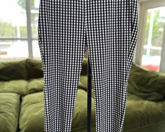 J. McLaughlin Black Plaid Pants Size 14