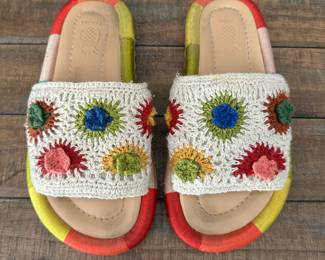 Farm Rio Crochet Sandals - Size 9 