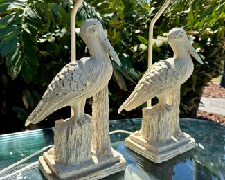Pair of Pelican Accent Lamps