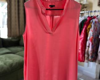 Anne Taylor Pink Coral Blouse Size XL