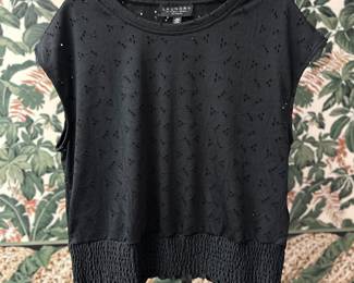 Laundry by Shelli Segal Black Blouse Size XL 