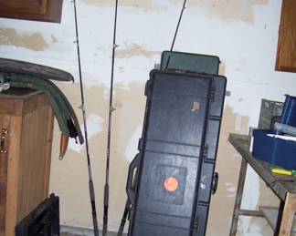 fishing rods - rifle cases - etc
