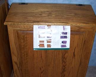 Oak laundry hamper or storage