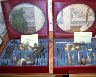 Mom's silverplate flatware& Grandma's silverplate flatware