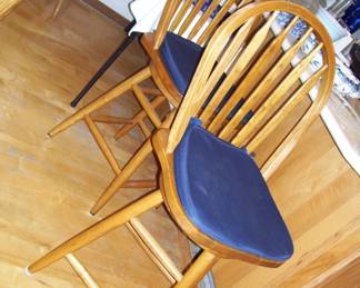 Oak counter stools ( 3 in kitchen 1 in pole barn)