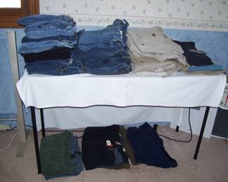 Mens jeans & shorts    carhartt -coldwater creek - eddie bauer - dukuth - levi - cabvela's - etc    sizes 42/44 - 30/32