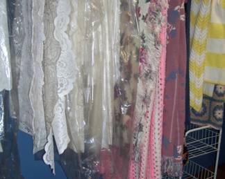lace curtains and throws etc