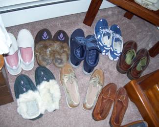 Ladies shoes size 8 1/2 - 9 by Clarks - Birkenstock - Sperry - Minnetonka - Keen  etc