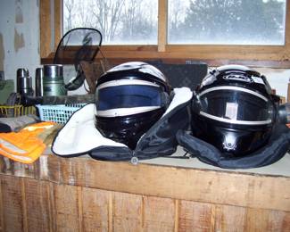 Polaris and HJC snowmobile helmets