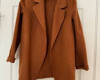 Women's Theory Sileena Double Face Luxe Wool-Cashmere-Blend Open Jacket Size S