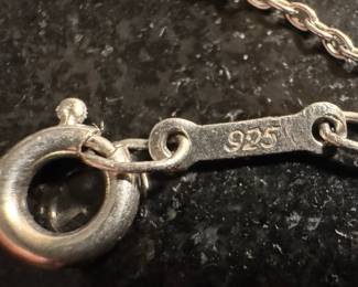 Tiffany & Co Sterling Silver Necklace & Sterling Silver Eternity Circle Pendant by Elsa Peretti