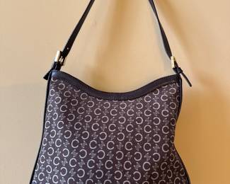 Women's Céline Brown C Macadam Canvas Shoulder Bag