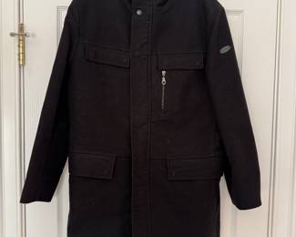 Men's John Barritt Black Mid-Length Jacket Size L