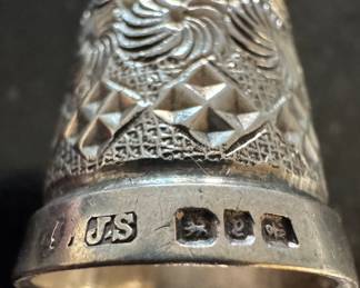 Victorian Silver, JS Makers Mark, Thimble